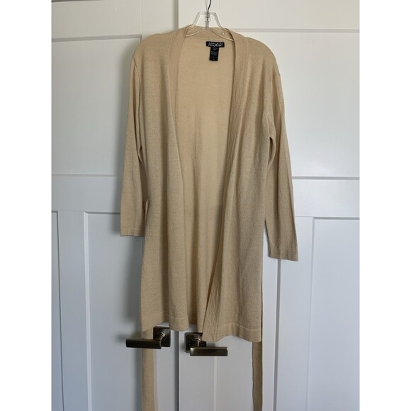 Viva Terra Alpaca Wool Blend Open Front Cardigan - Size Medium - Picture 1 of 8